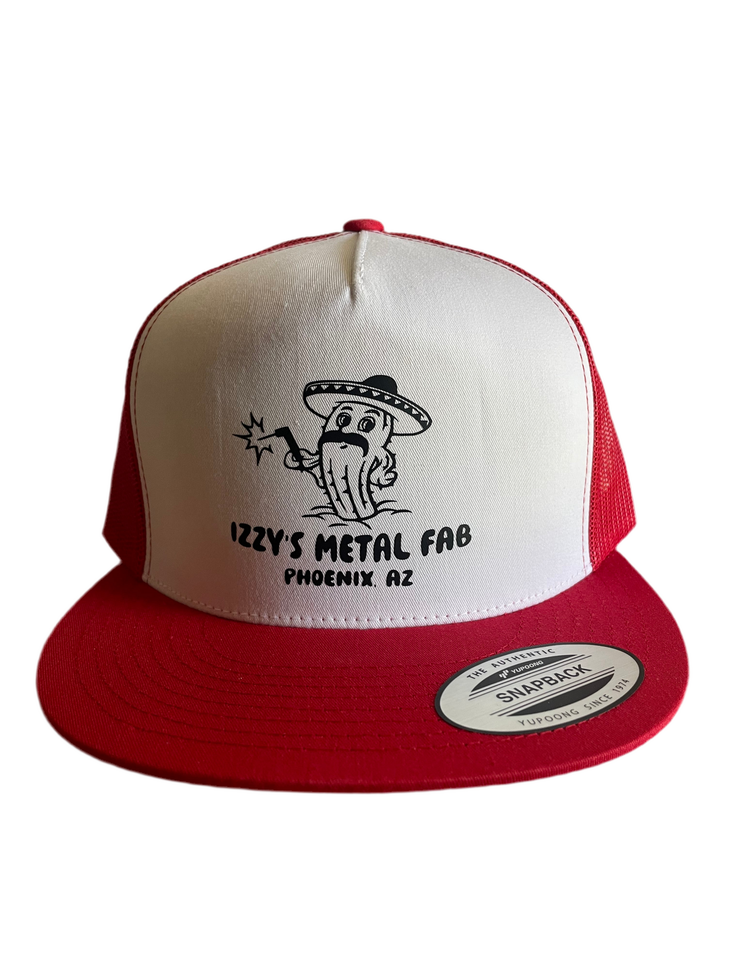 Saquaro Stache Red & White Snapback