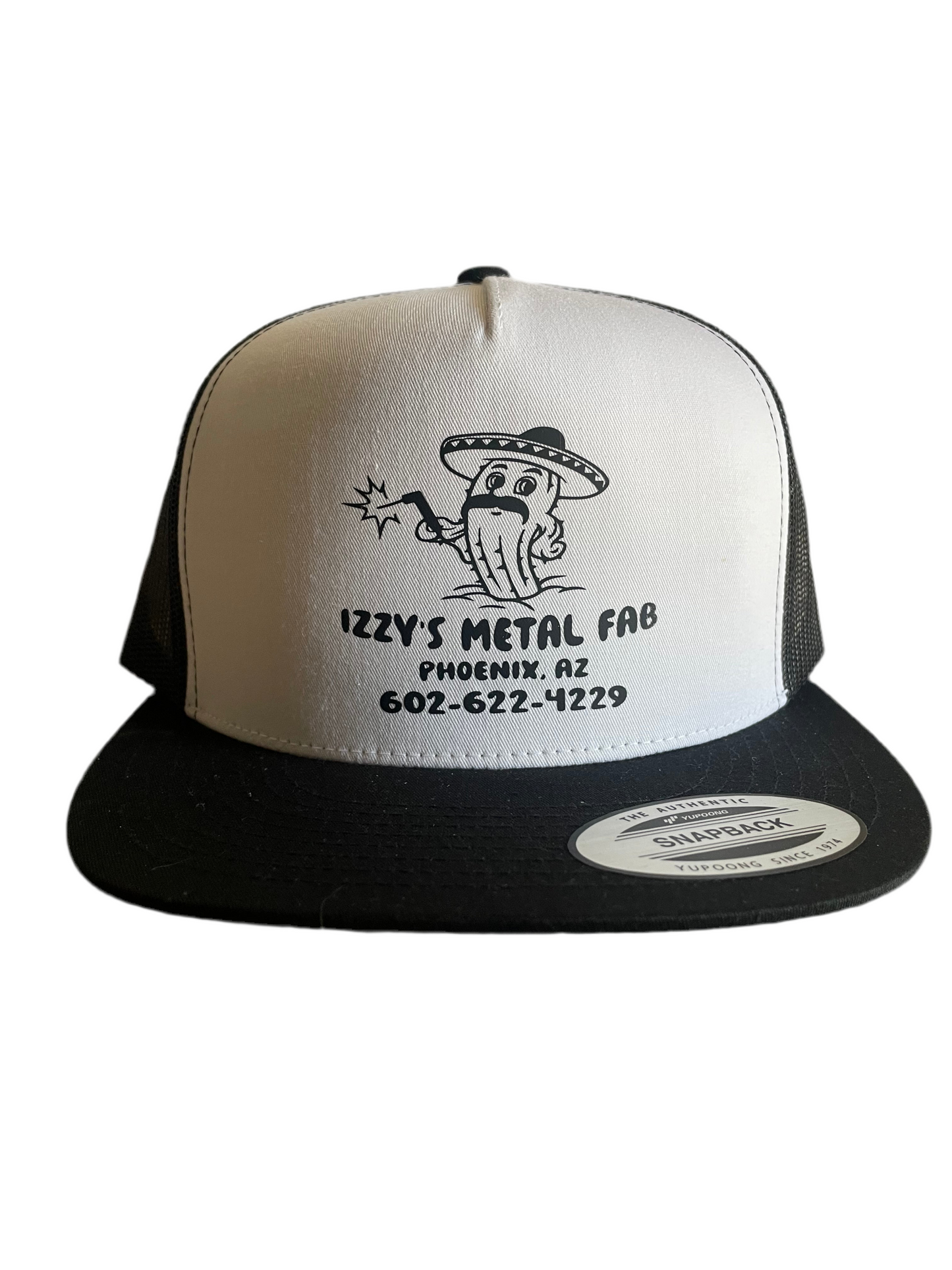 Saguaro Stache Black & White Snapback