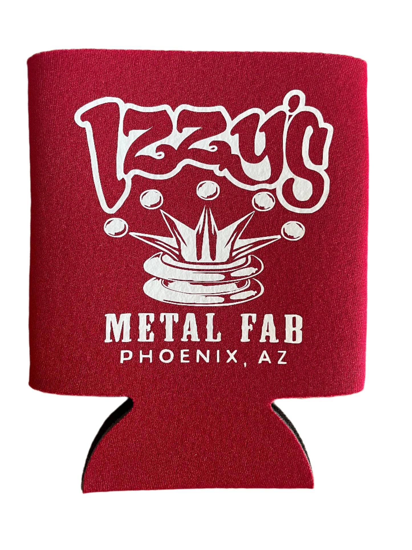 Crown Red Koozie With Print On One Side